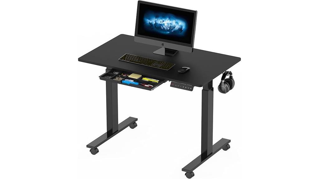 15 Best Sit-Stand Desks With Cable Management Drawers for a Clutter-Free Workspace 12 40 inch adjustable sit stand desk