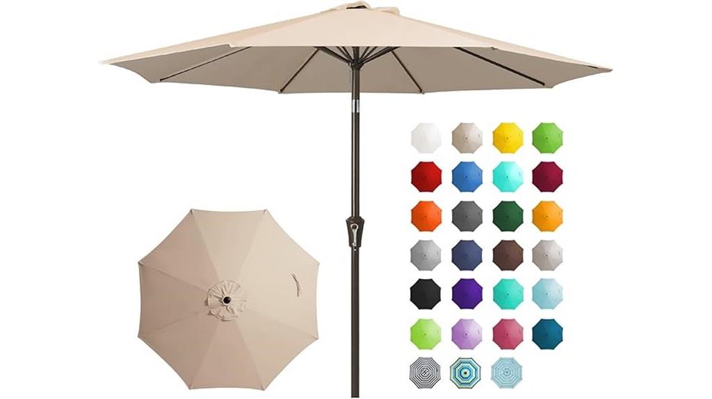 9ft tilt crank umbrella
