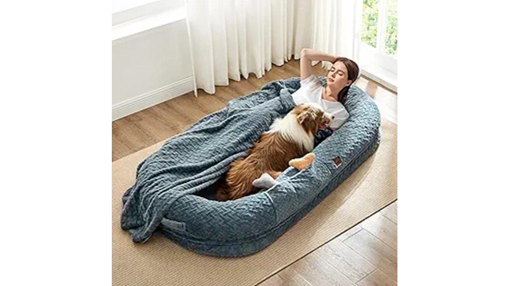 adult faux fur dog bed