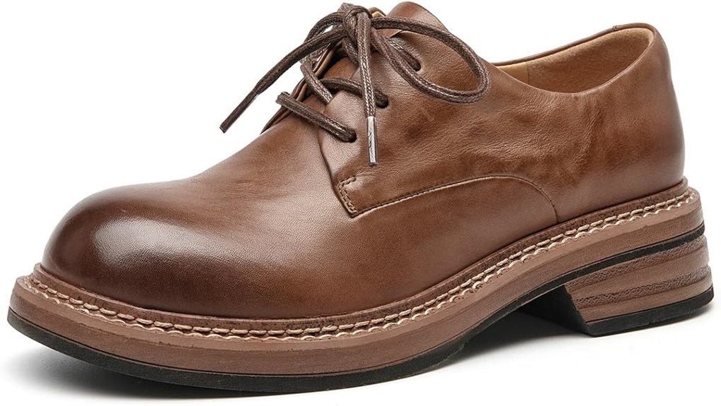 beau today leather oxford