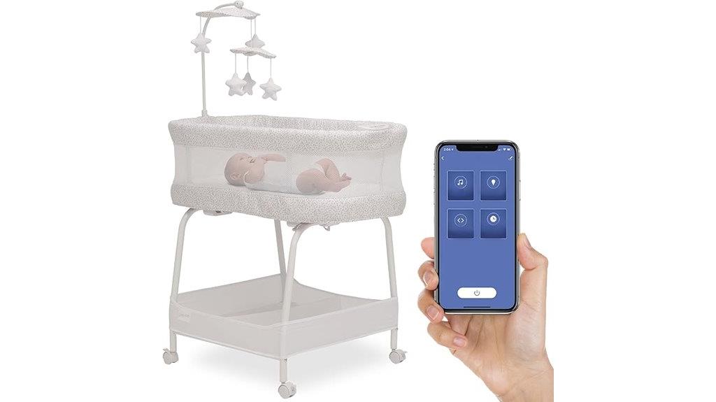 15 Best Auto-Rocking Bassinets With Cry Detection for Peaceful Sleep 9 bluetooth enabled auto glide bassinet