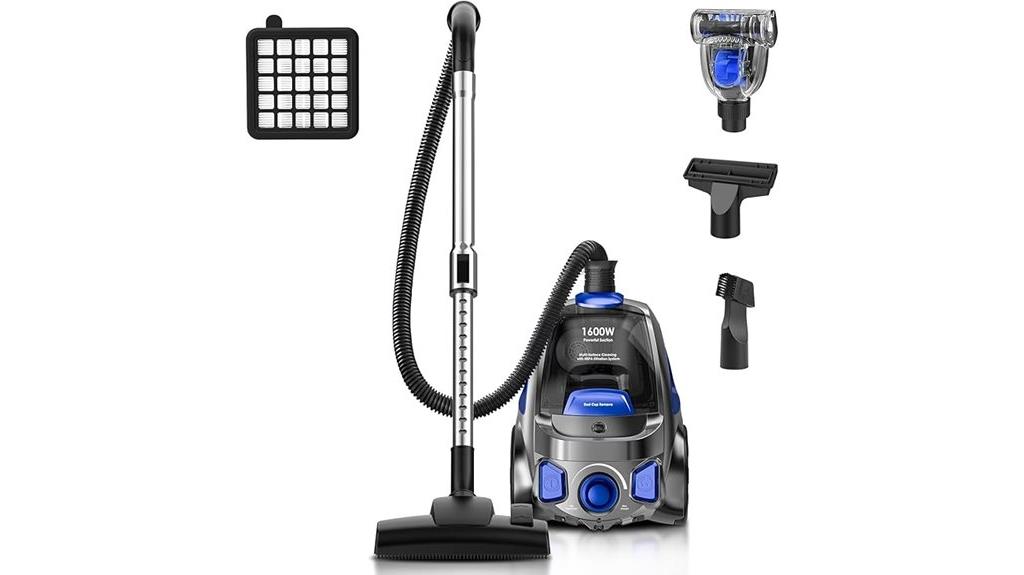 14 Quietest Canister Vacuums for Apartments That Deliver Powerful Cleaning Without the Noise 16 canister vacuum with hepa
