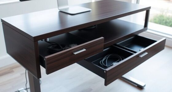 clutter free adjustable desks