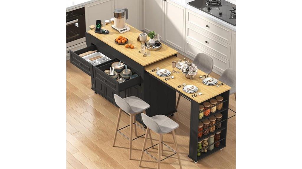 convertible kitchen island dining table