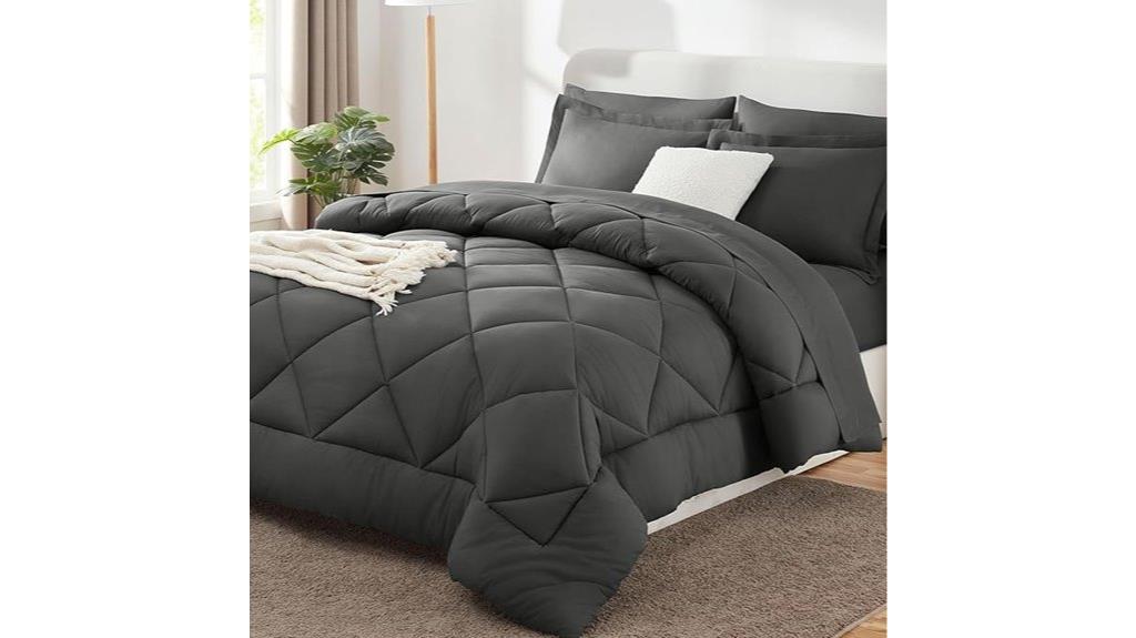 dark grey queen comforter