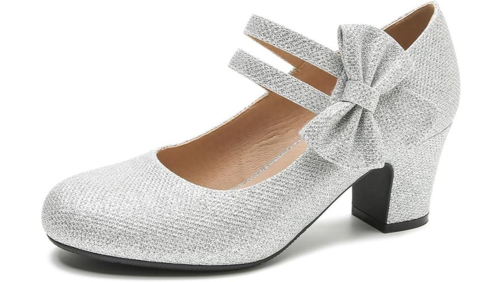 elegant bow accent mary janes