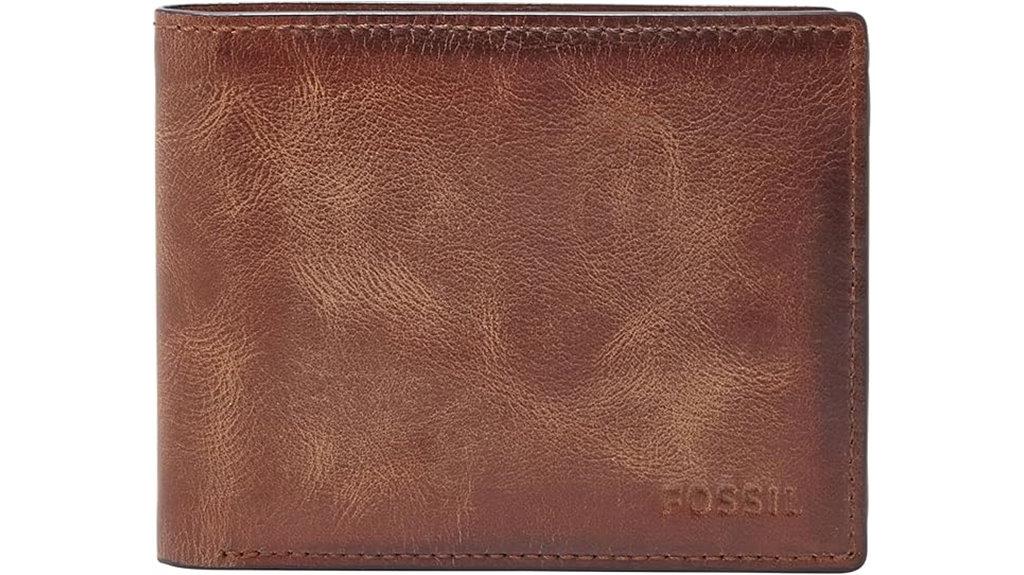 fossil rfid leather wallet