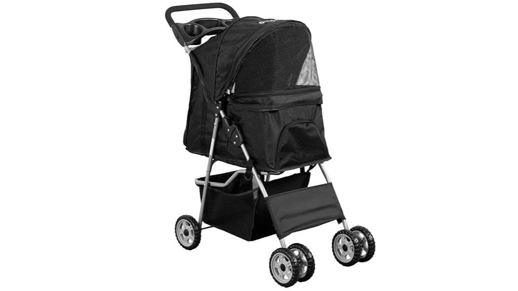 15 Best Pet Strollers for Small Dogs That Combine Comfort and Convenience 16 four wheel pet stroller