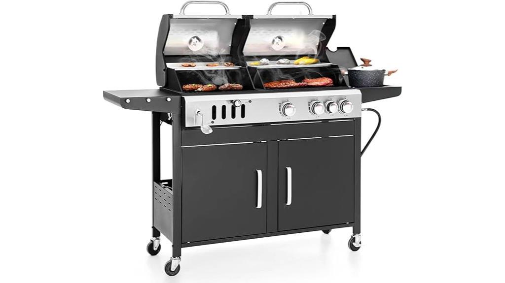 grill combo charcoal propane