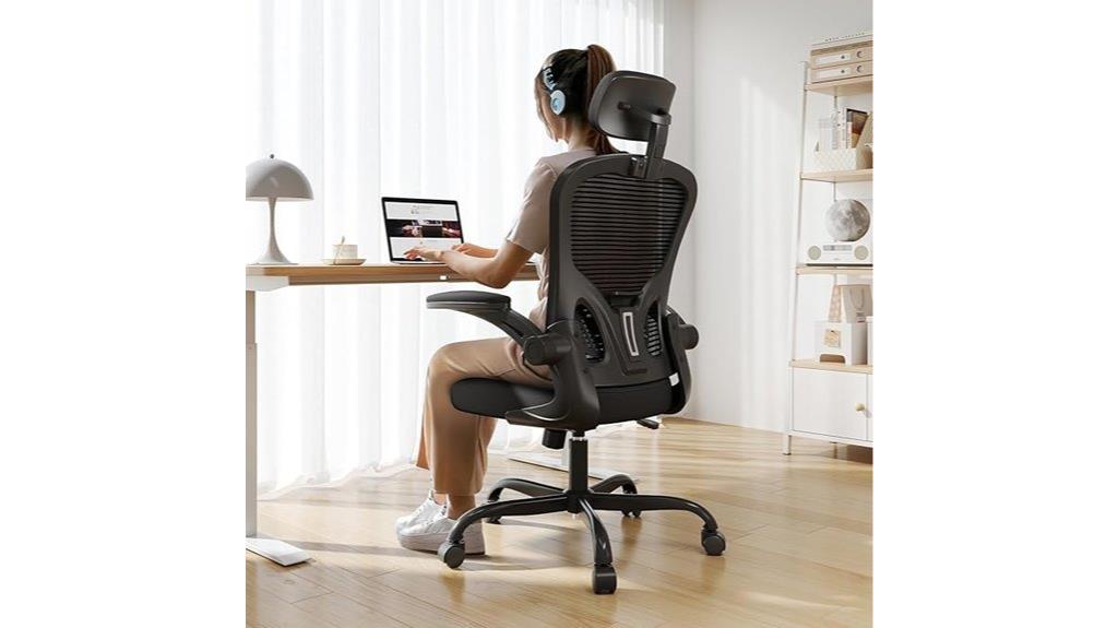 15 Best Ergonomic Office Chairs for Long Hours: Comfort and Support You Can Trust 6 high back flip arm office chair