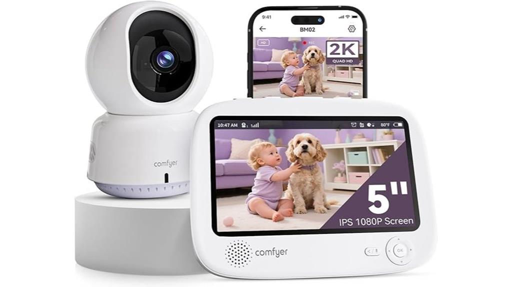 15 Best Smart Baby Monitors With Breath Tracking That Ensure Peace of Mind 13 high resolution split screen baby monitor