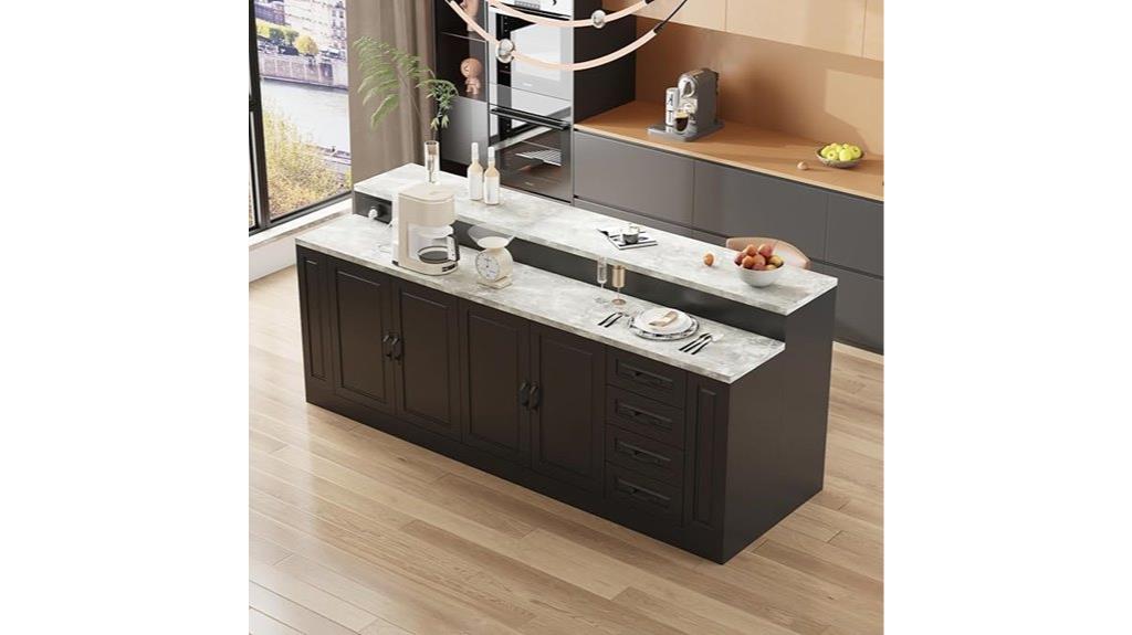 kitchen cabinet with outlets