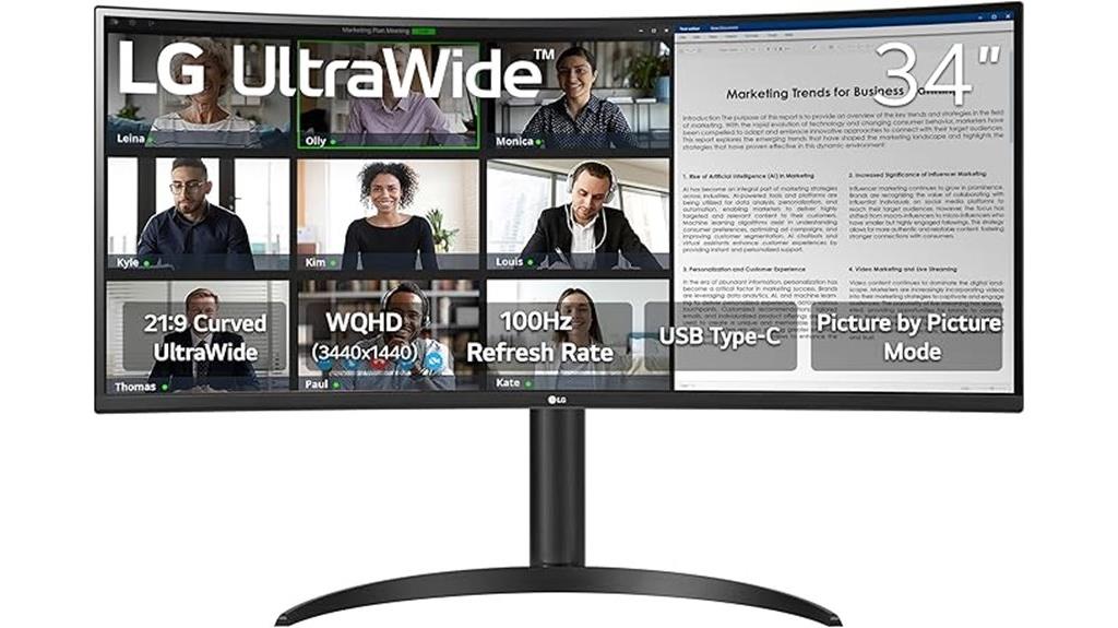 large curved ultrawide monitor