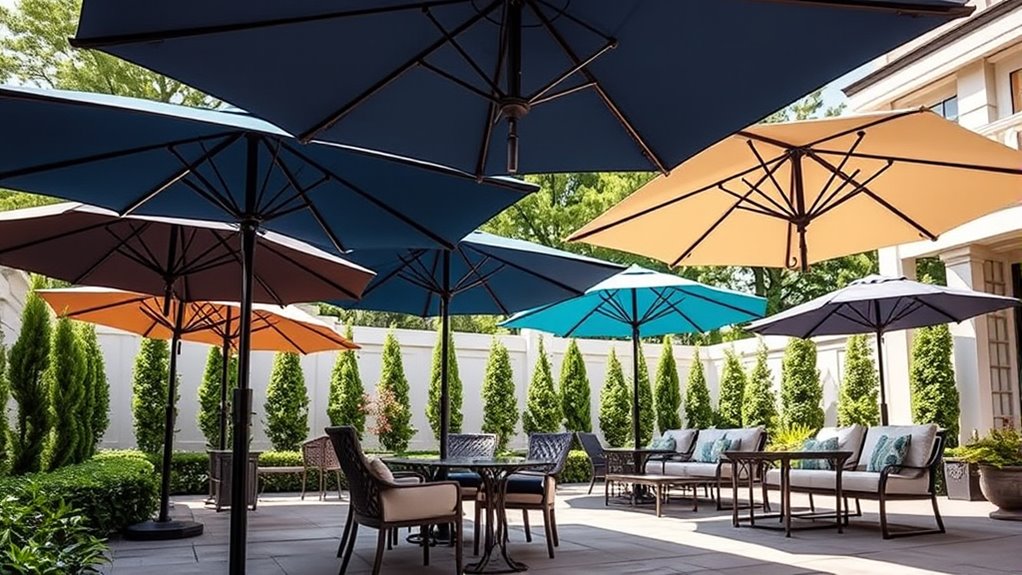 luxury durable patio umbrellas