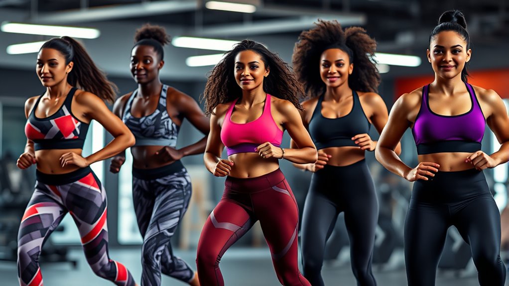 luxury fitness clothing selection