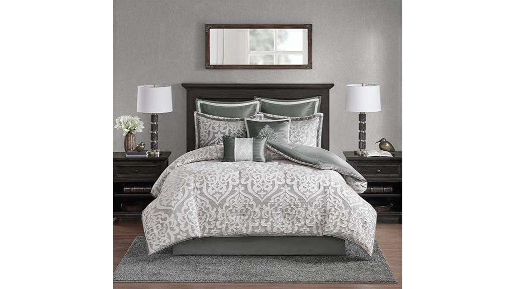15 Best Luxury Bedding Sets for King-Size Beds That Combine Elegance and Comfort 5 madison park silver comforter