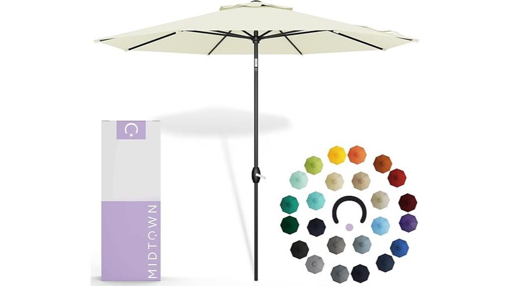 outdoor umbrella with aluminum