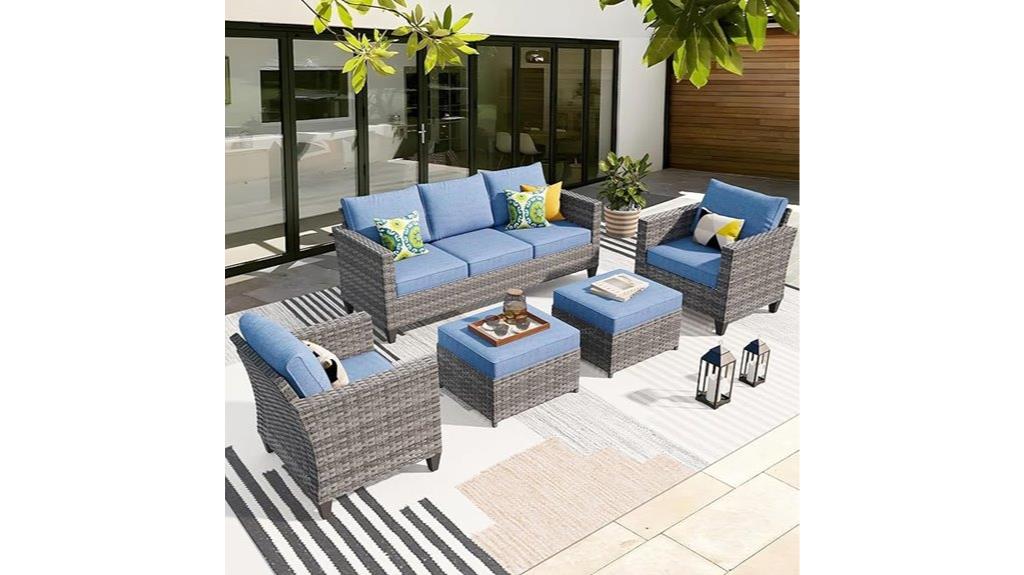 outdoor wicker sofa set