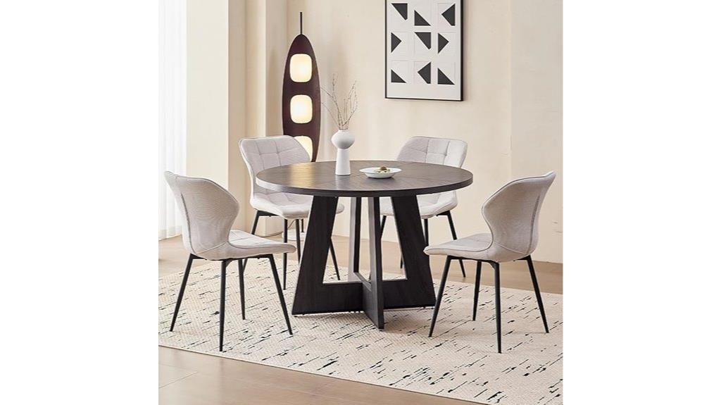 round dining table set