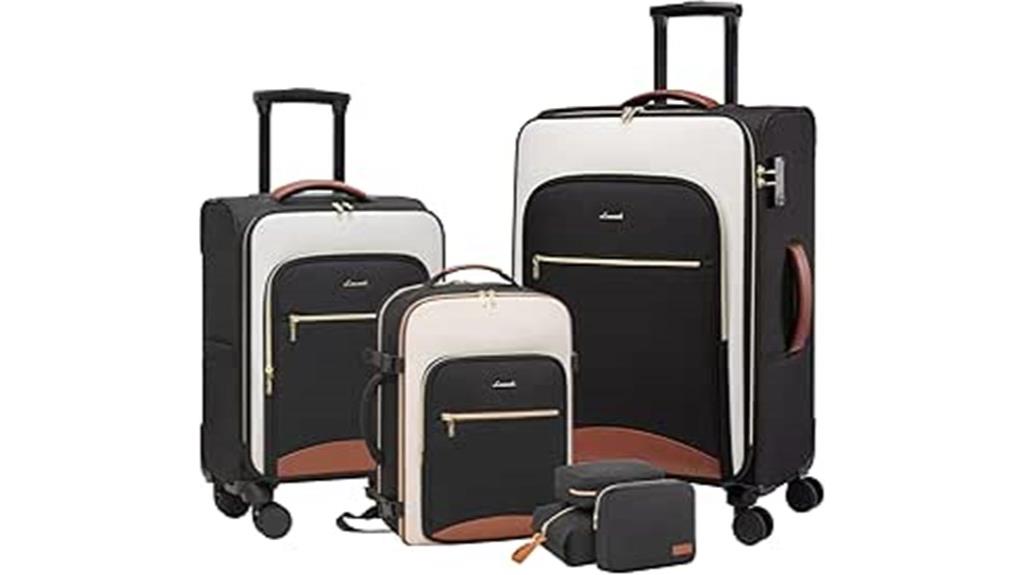 six piece luggage set