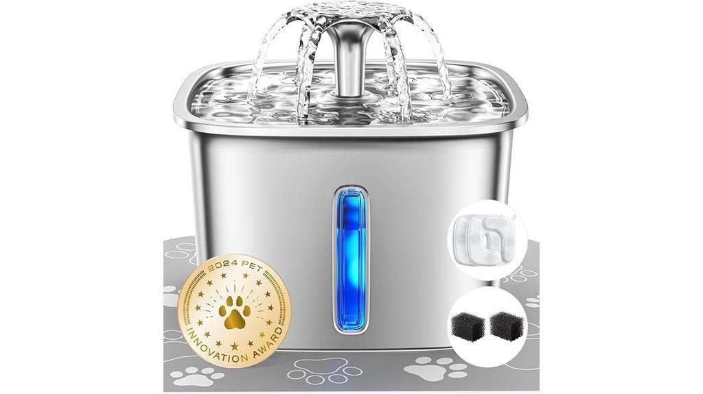 15 Best Premium Automatic Pet Water Fountains That Keep Your Pets Hydrated and Happy 3 stainless steel pet fountain