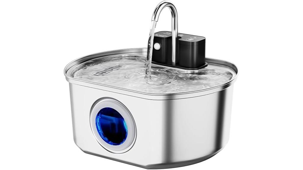 15 Best Premium Automatic Pet Water Fountains That Keep Your Pets Hydrated and Happy 14 stainless steel rechargeable fountain