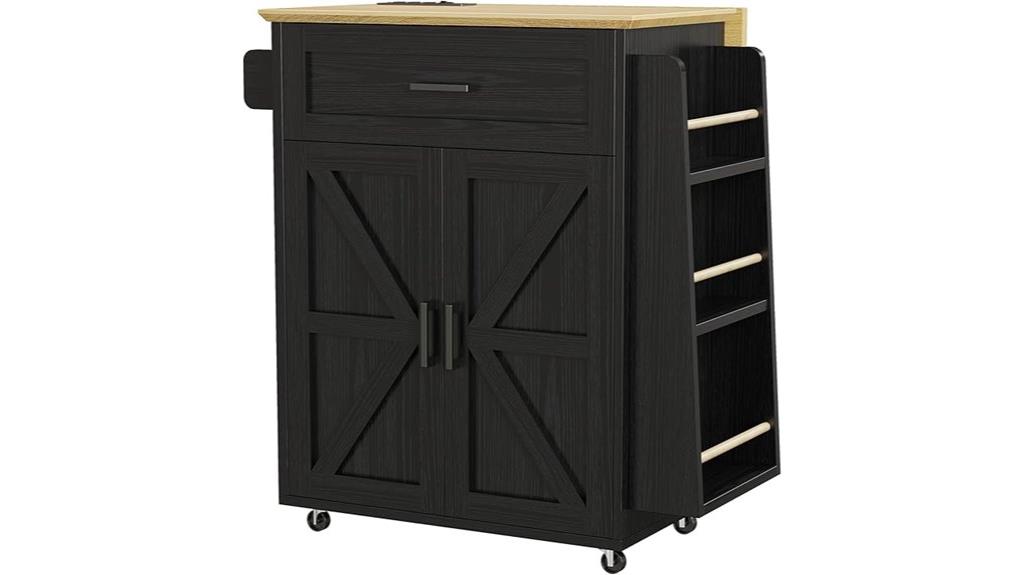 sturdy kitchen storage cart