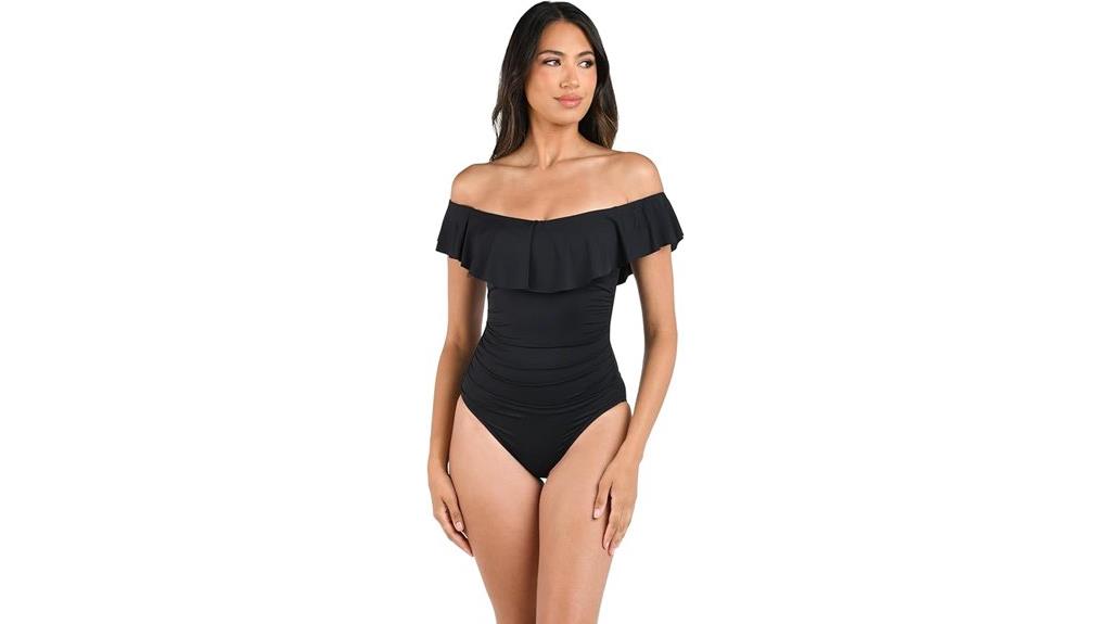 15 Best Designer Swimwear of 2025 — Our Round-Up of Must-Have Styles 11 white ruffled off shoulder swimsuit