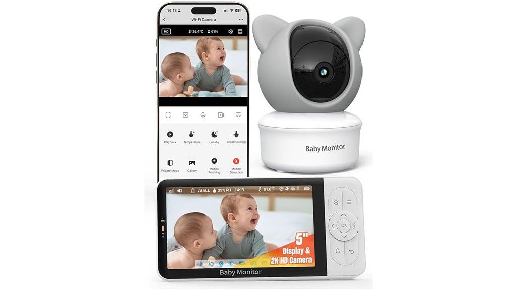 15 Best Smart Baby Monitors With Breath Tracking That Ensure Peace of Mind 11 wifi baby monitor display