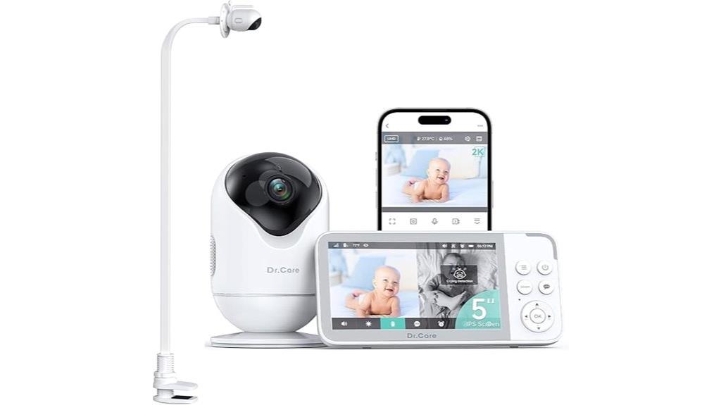 15 Best Smart Baby Monitors With Breath Tracking That Ensure Peace of Mind 12 wireless 5 inch baby monitor
