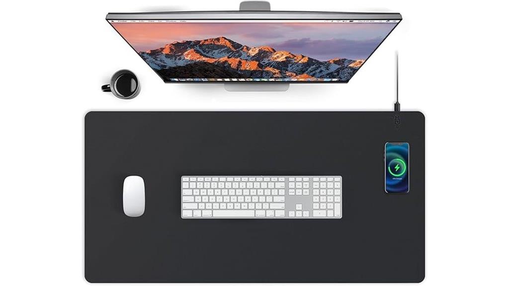 wireless charging leather mat