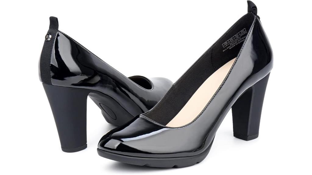 women s chunky heel pumps
