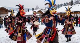 bulgarian kukeri chase winter