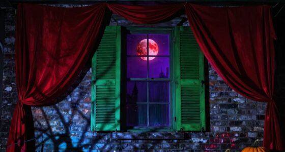 color choices enhance spooky design