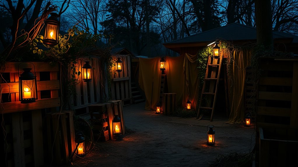 create immersive scare zones inexpensively