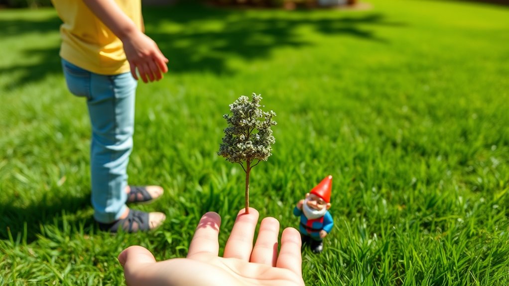 create optical illusion yard