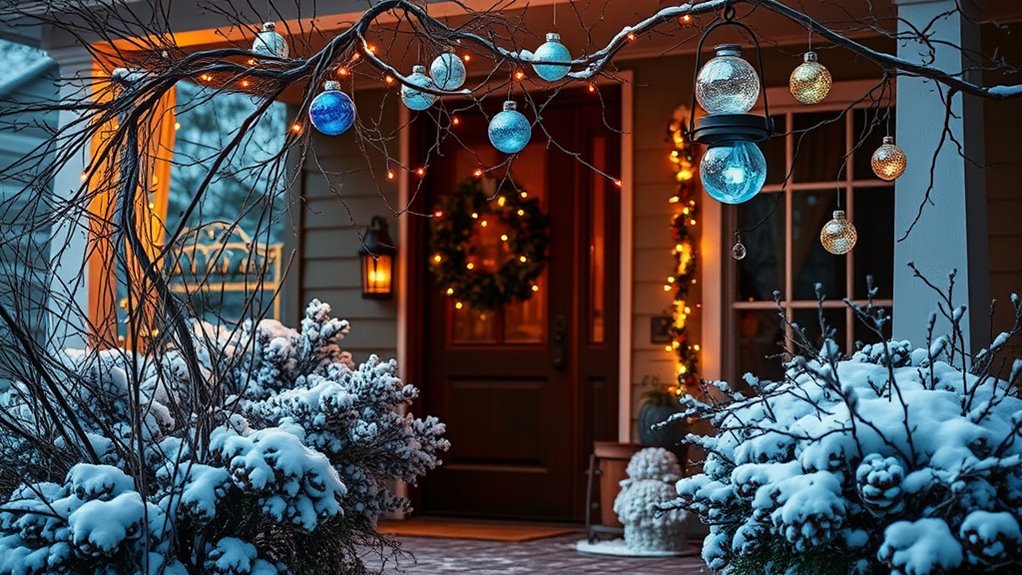 diy haunted winter lighting