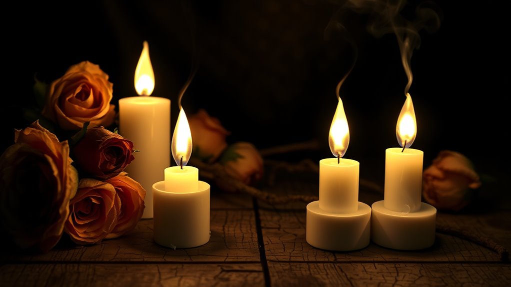 flickering light evokes mysticism