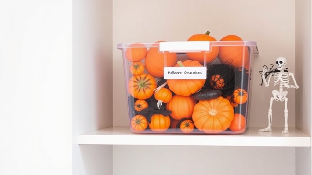 The ‘One-Bin Rule’ That Ends Halloween Clutter Forever 3 one bin halloween storage