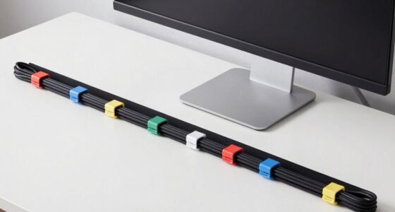 organized cable management setup