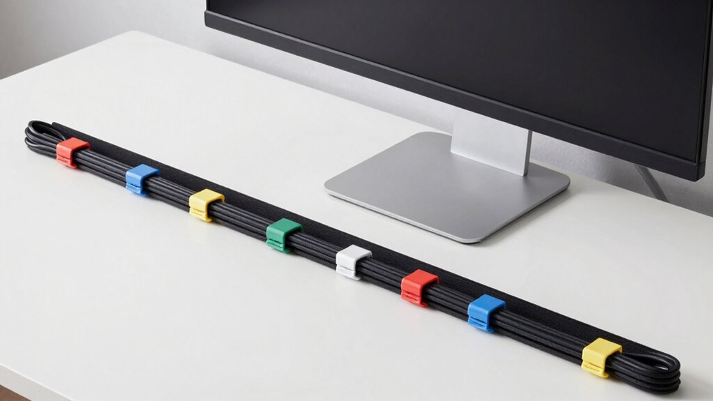 organized cable management setup