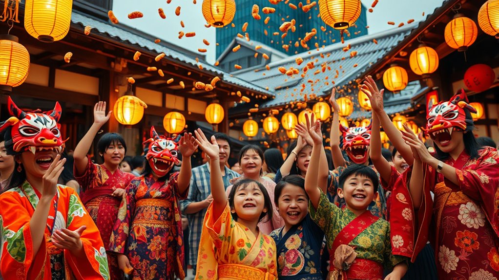 traditional bean throwing rituals