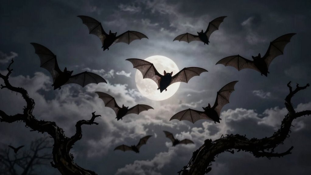 bats symbolize mystery and superstition