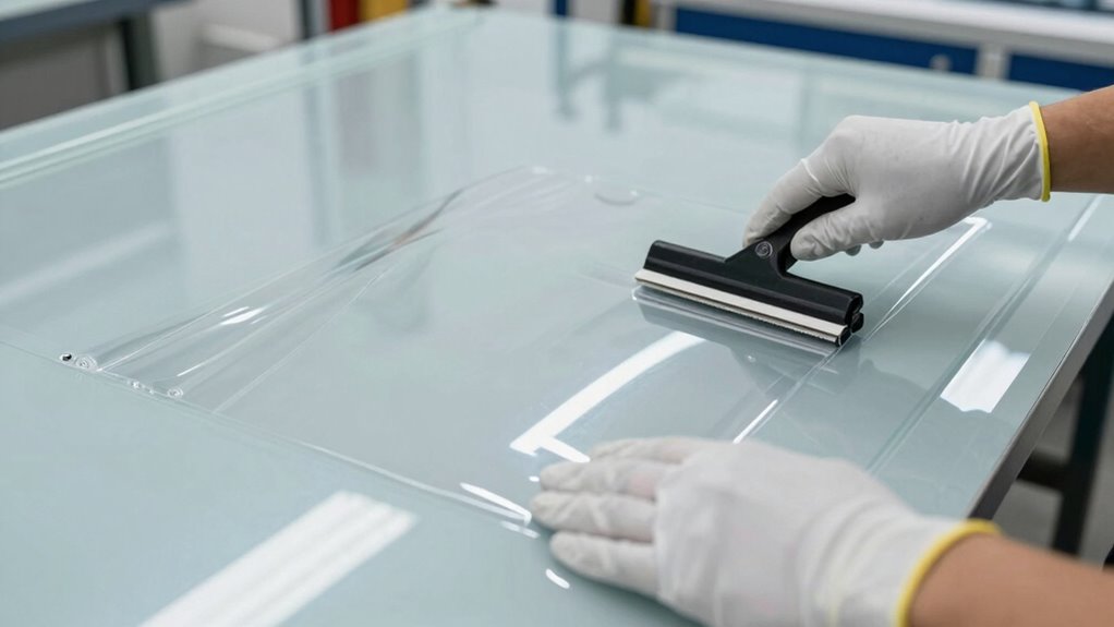 bubble free film installation