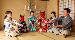 chasing demons during setsubun