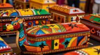 colorful ghanaian coffin art