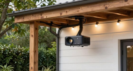 concealing outdoor projector cables