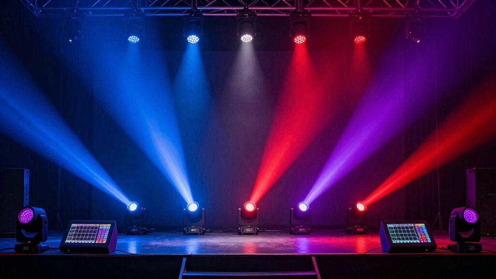 dmx setup and color mixing