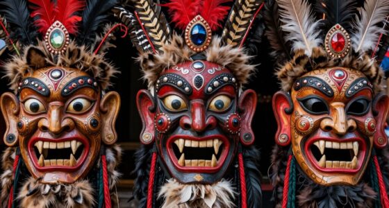 eerie bulgarian festival masks