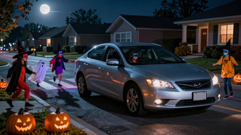 halloween night driving safety